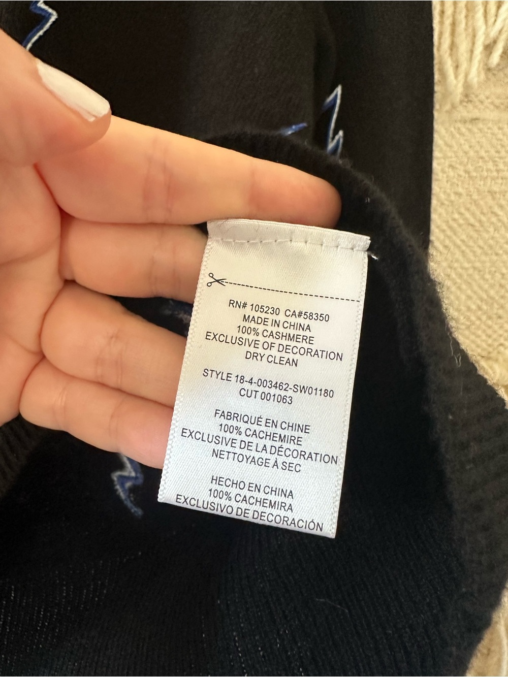 Equipment Ryder Lightning Bolt 100% Cashmere Sweater - Picture 4 of 6
